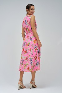 VESTIDO PLISADO CON ESTAMPADO FLORAL