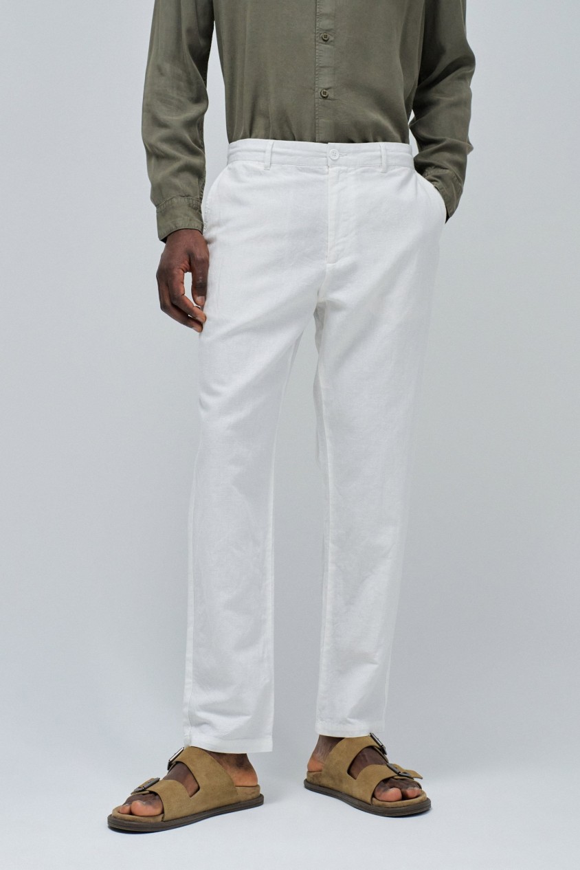 CALAS CHINO COM MISTURA DE LINHO
