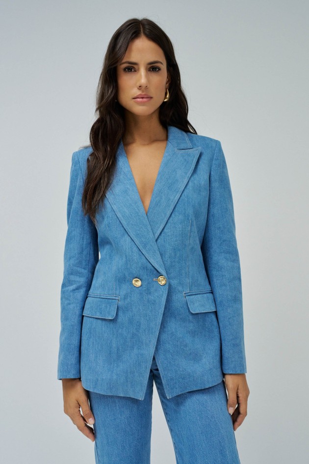 BLAZER EM DENIM
