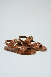 SANDALIAS PLANAS DE PIEL