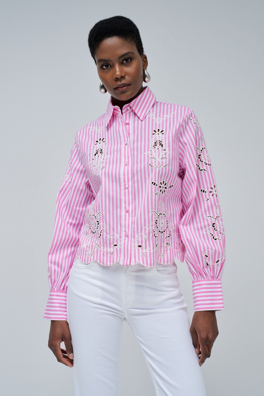 CAMISA CON RAYAS