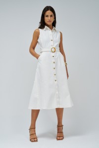 MIDI DENIM DRESS