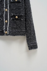 TWEED EFFECT DENIM JACKET