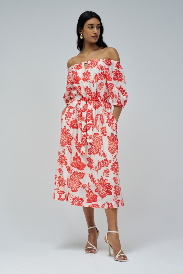 VESTIDO COM ESTAMPADO FLORAL