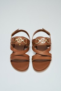 FLACHE LEDERSANDALEN