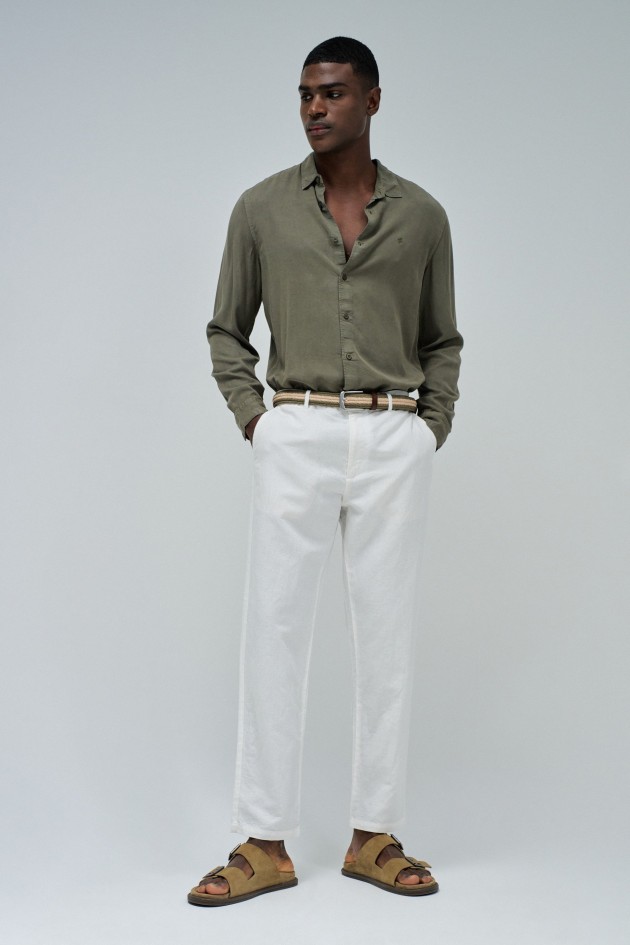 CALAS CHINO COM MISTURA DE LINHO