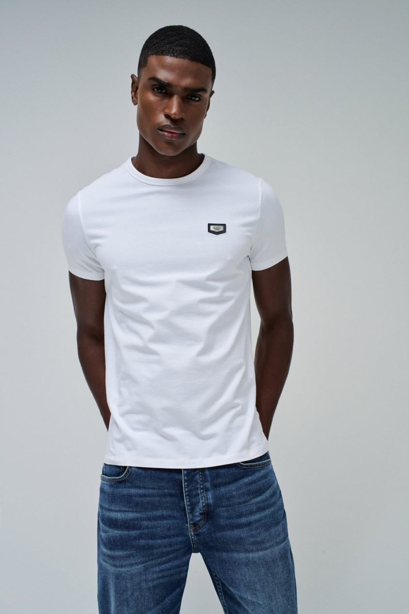 T-SHIRT EN COTON AVEC LOGO SALSA APPLIQU