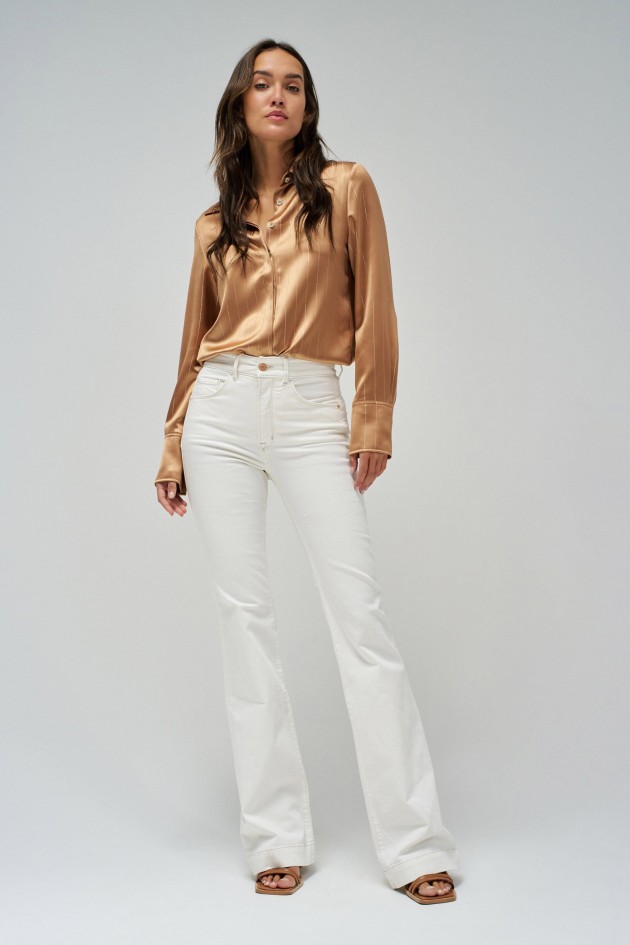 UNBLEACHED FAITH PUSH IN FLARE JEANS
