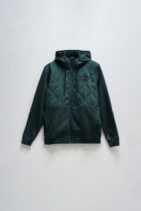 CHAQUETA CON MEZCLA DE MATERIALES