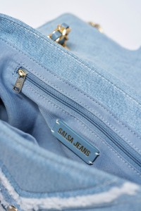 DENIM BAG WITH CHAIN