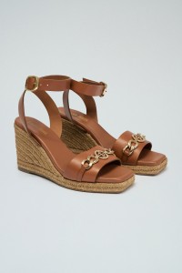 KEILSANDALEN AUS LEDER