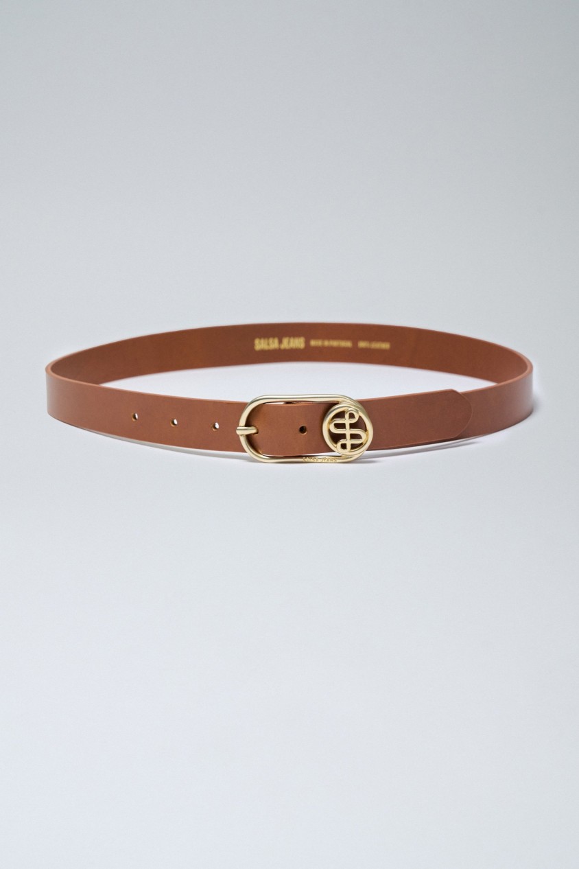 LEATHER BELT WITH BRANDING
