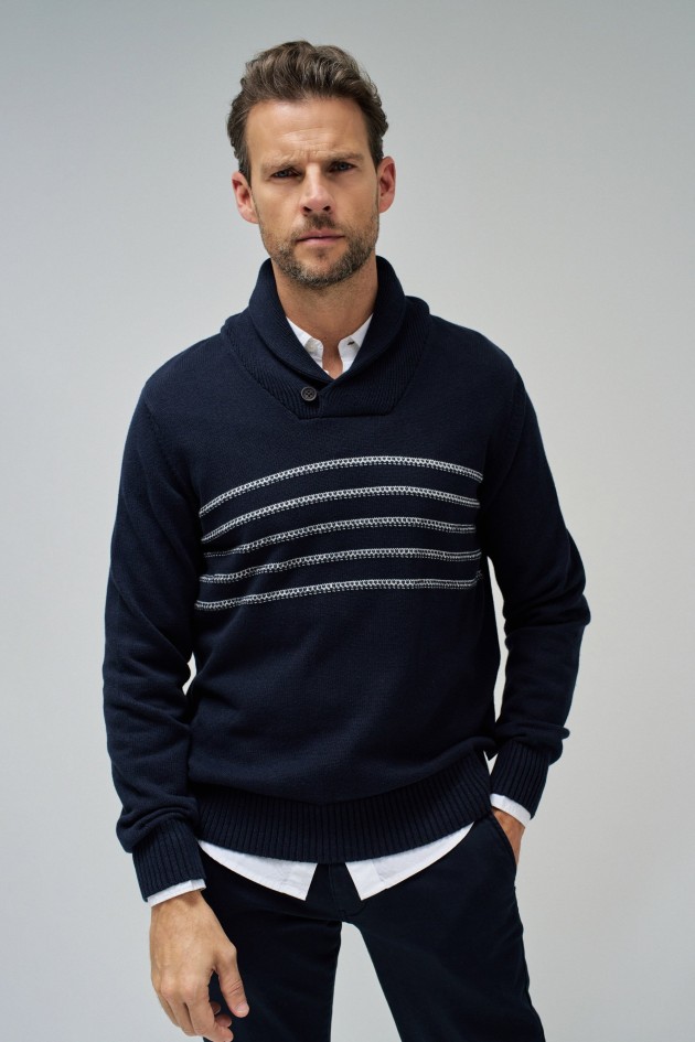 KNITTED SWEATER WITH STRIPES