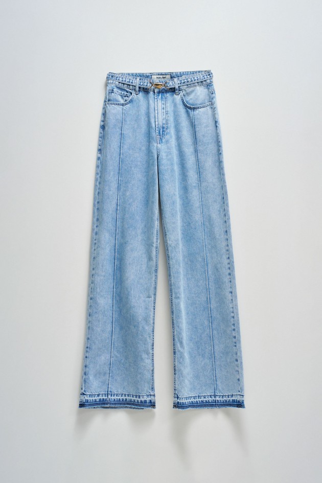WIDE LEG LIGHTDENIM JEANS