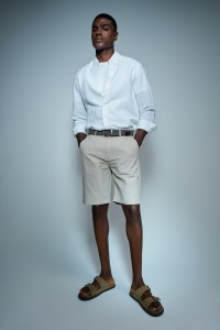 TROUSERS WITH LINEN BLEND