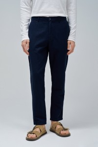 CHINO TROUSERS WITH LINEN BLEND