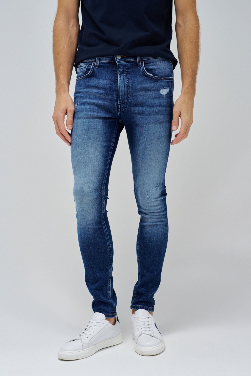 JEANS SKINNY FIT COM ROTOS