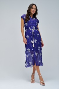 VESTIDO CAMISERO CON BORDADOS