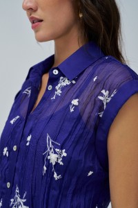 VESTIDO CAMISERO CON BORDADOS