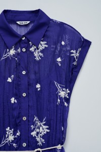 VESTIDO CAMISERO CON BORDADOS