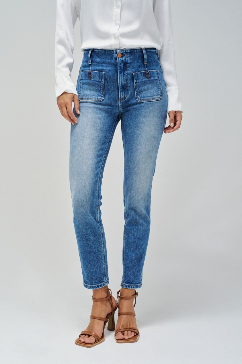 DESTINY PUSH UP CROPPED SKINNY JEANS