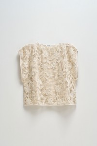 T-SHIRT AVEC EFFET CROCHET FLORAL