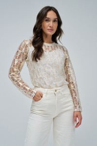 SWEATER WITH GOLDEN SHIMMER
