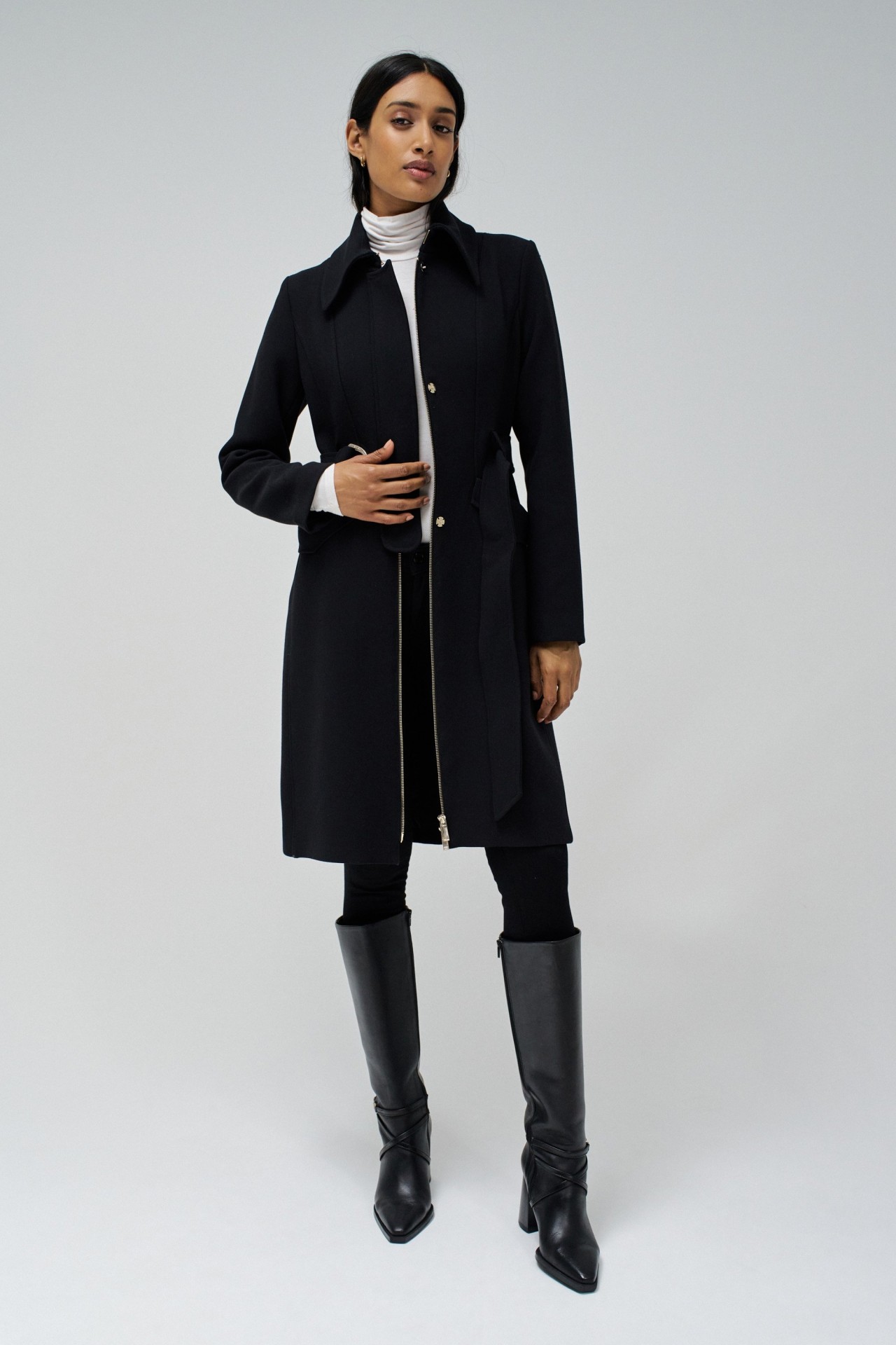 GABARDINE EN TISSU AVEC CEINTURE