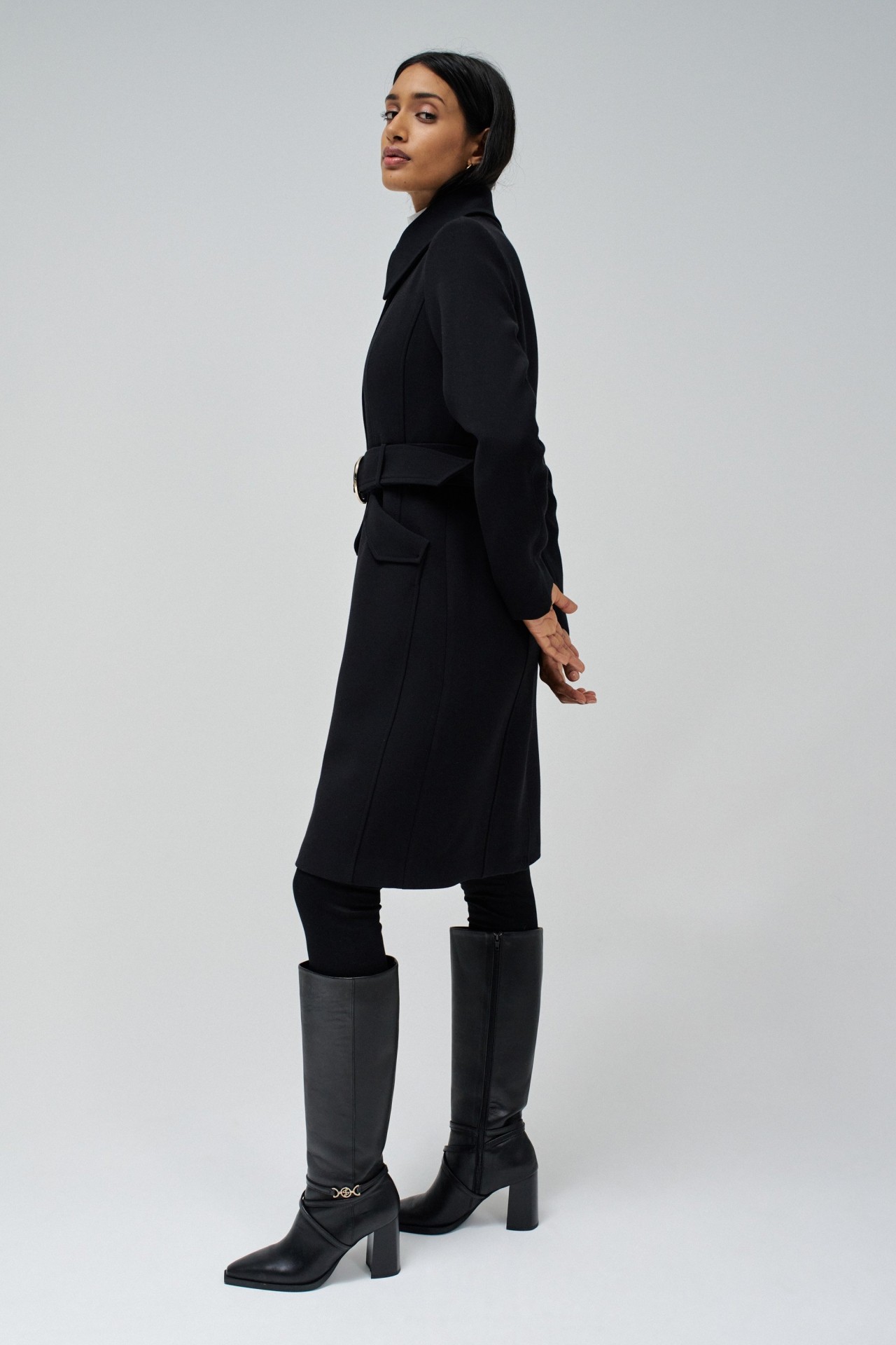 GABARDINE EN TISSU AVEC CEINTURE