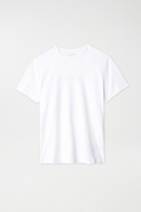 EINFARBIGES T-SHIRT MIT MARKENAUFDRUCK