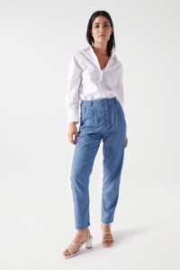 CALAS LIGHTDENIM BAGGY CROPPED SLIM