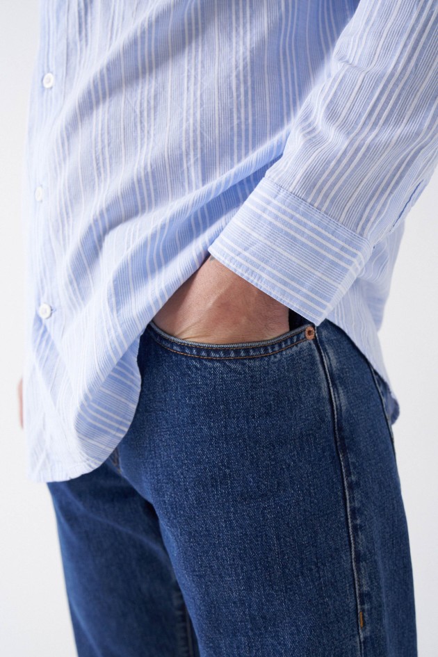 CAMISA DE ALGODÃO COM RISCAS