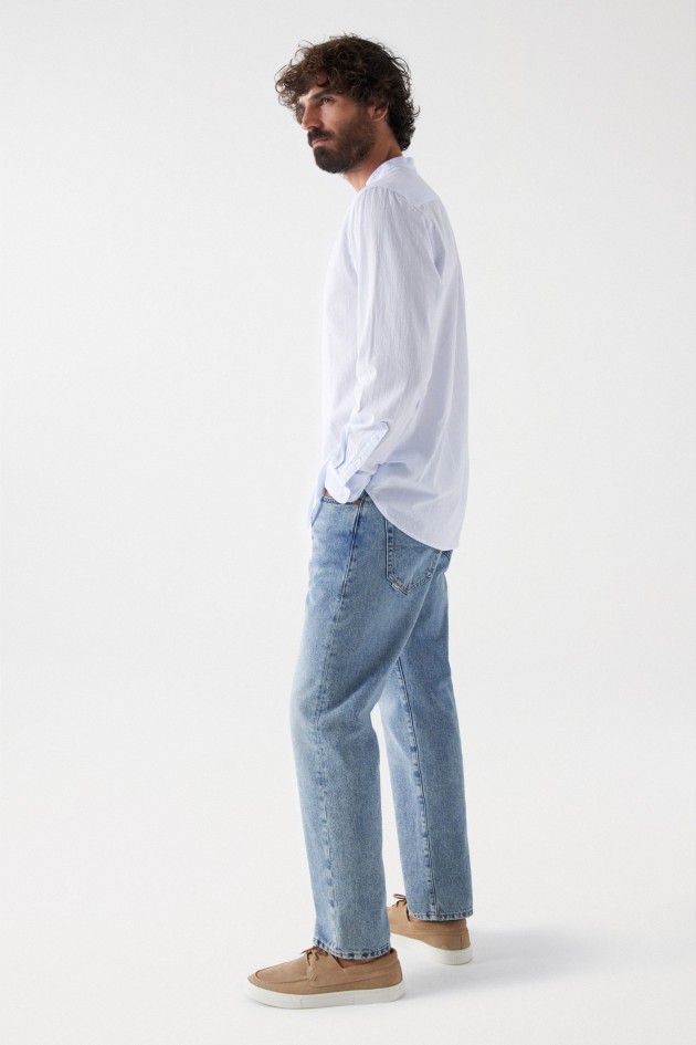 CAMISA DE ALGODÃO COM GOLA MAO