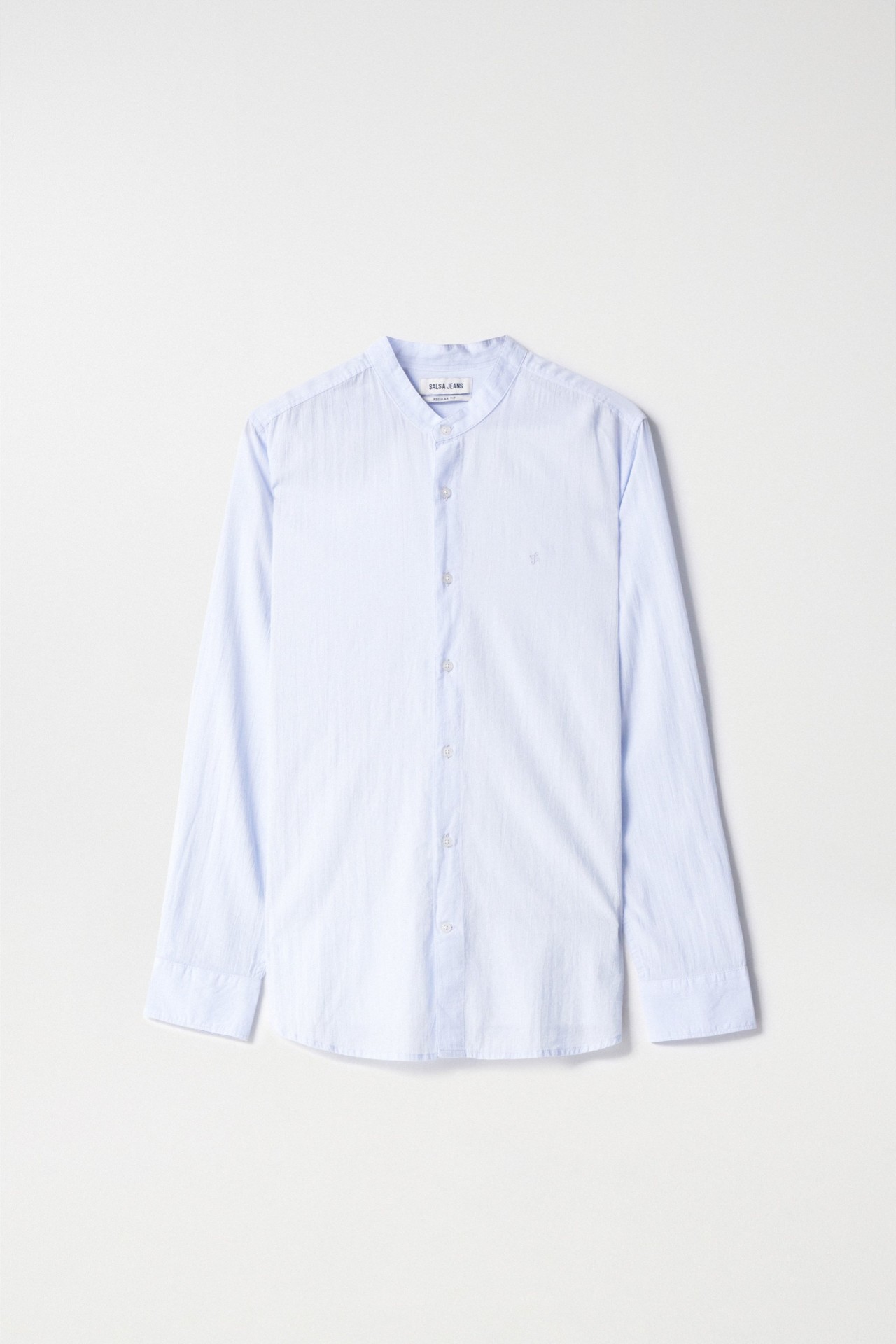 COTTON SHIRT WITH STAND-UP COLLAR