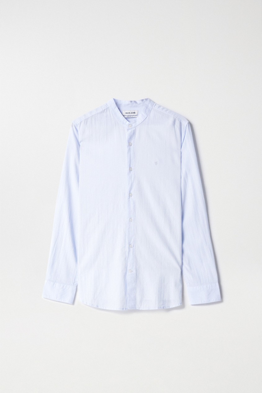 CHEMISE EN COTON AVEC COL MAO