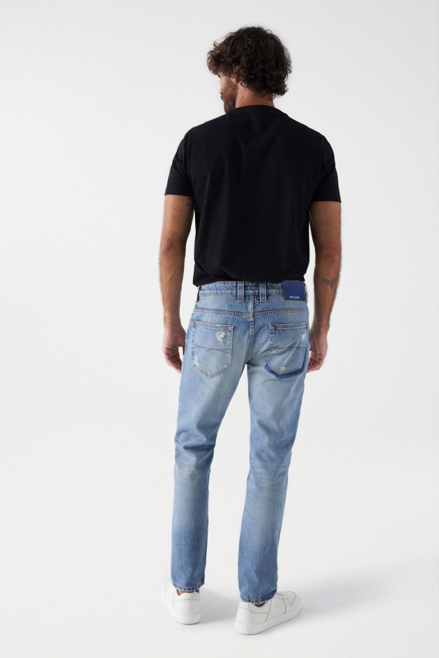 JEANS REGULAR CRAFT SERIES AVEC DÉCHIRURES