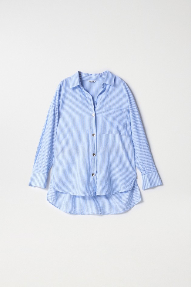 GESTREIFTES OVERSIZE-HEMD