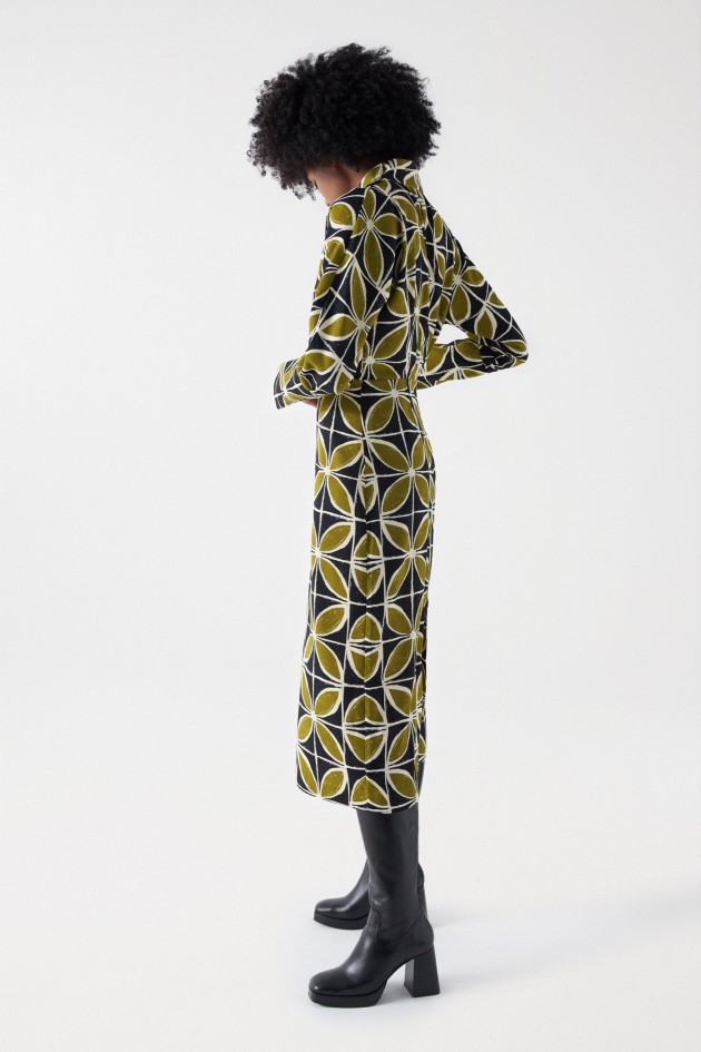 ROBE MIDI À IMPRIMÉ FLEURI