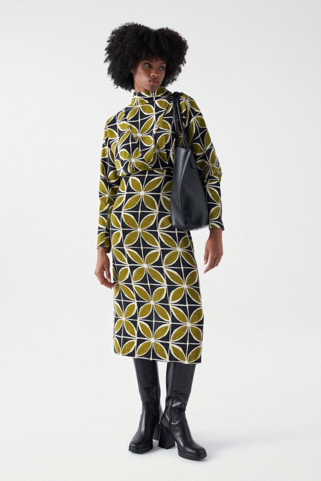 ROBE MIDI À IMPRIMÉ FLEURI