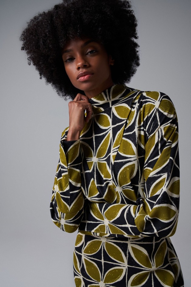 ROBE MIDI À IMPRIMÉ FLEURI