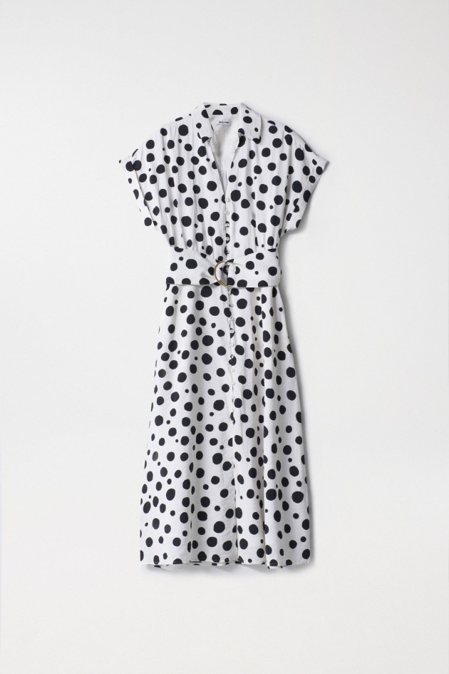 ROBE MIDI À POIS