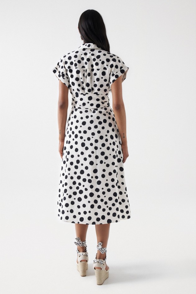 ROBE MIDI À POIS