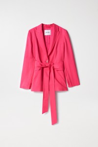 BLAZER ACETINADO COM CINTO
