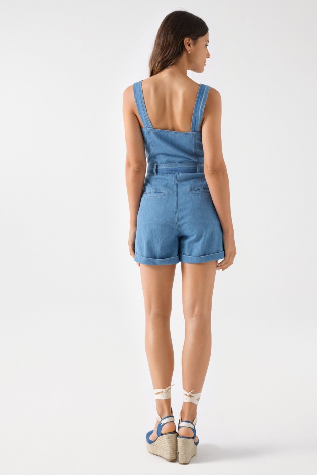 OVERALL LIGHTDENIM MIT GÜRTEL