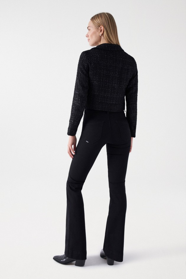 BLUSÃO CURTO EM TWEED