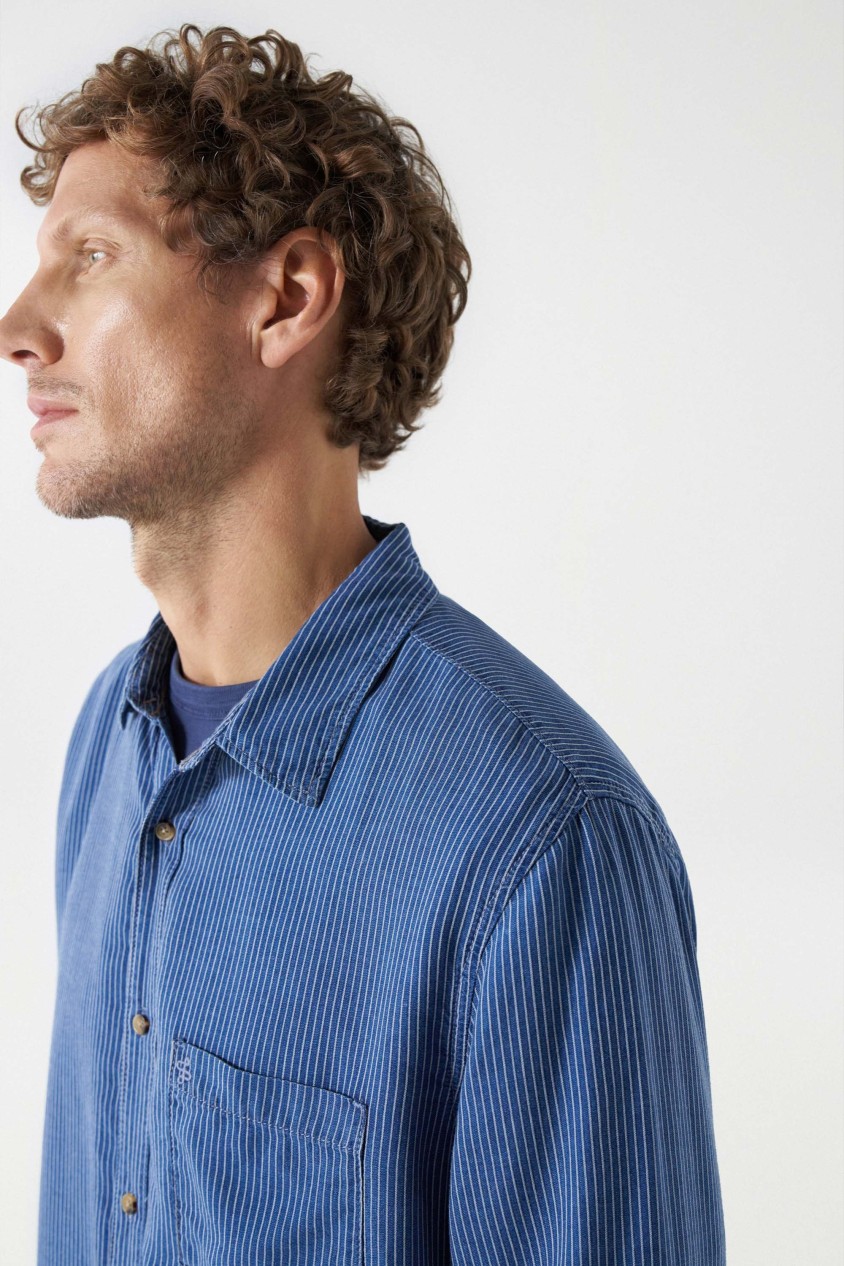 CHEMISE TENCEL À RAYURES