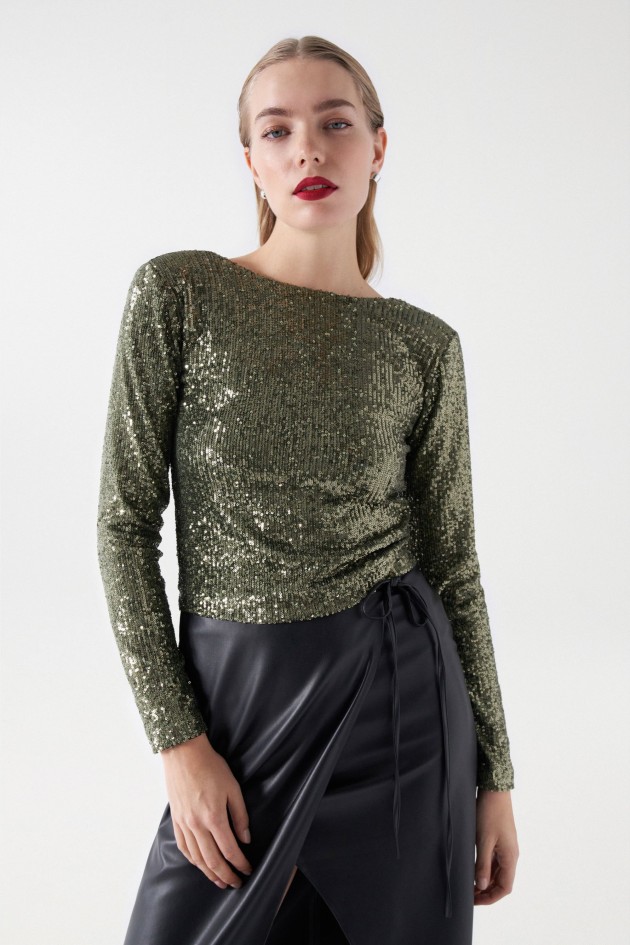 PULLOVER MIT PAILLETTEN