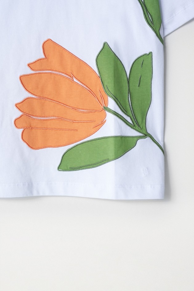 T-SHIRT À MOTIF GRAPHIQUE FLORAL