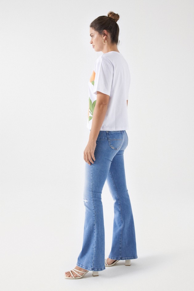 T-SHIRT À MOTIF GRAPHIQUE FLORAL