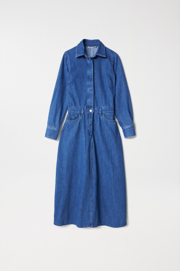 ROBE-CHEMISIER LONGUE EN LIGHTDENIM